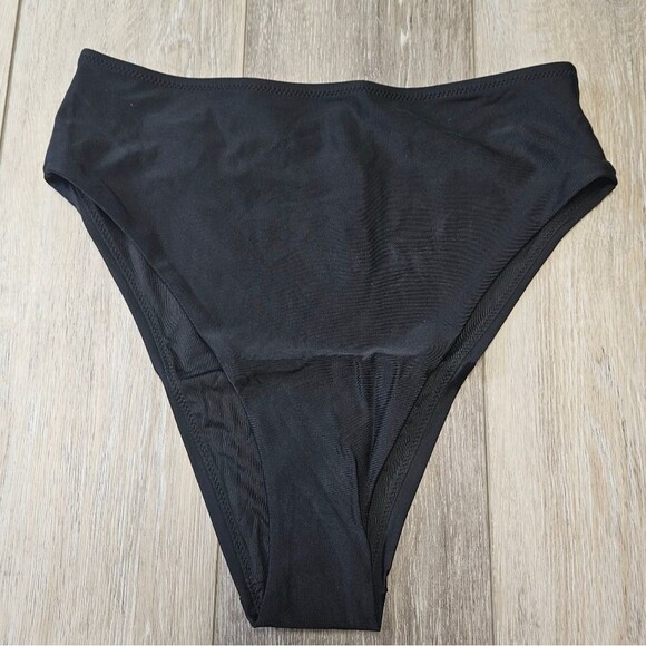 J. Crew Aerie Mixed Bikini Set Red Halter Bikini Top High Cheeky Women's Medium - Picture 9 of 12